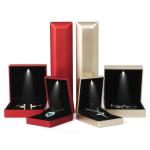 Spray Paint Plastic Engagement Ring Gift Box Built In LED Light for sale