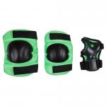 Green 3 Pack Roller Skate Knee And Elbow Pads Skating Wrist Guards for sale