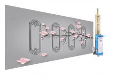 China Zkmc 220v Vertical 3d Wall Printing Machine , Laser Positioning Wall Printer supplier