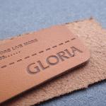 Sustainable One Side Fold OEKO Embossed Leather Patches