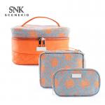 Wash Large Women PU 3 Pieces Travel Cosmetic Bag Set for sale