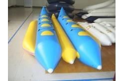 China 10 Seats Double Banana Boat Inflatable Water Games With 0.9mm Pvc Tarpaulin supplier