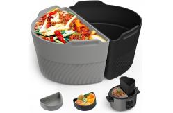 China 6 Quart Oval Silicone Slow Cooker Liners Reusable Divider Insert For Crockpot supplier