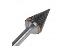 China Rotary File Solid Tungsten Carbide Burrs Double Cut Rounded Cone Shape supplier