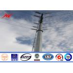 Electrical Steel Tubular Pole , Metal Utility Poles For 132kv Distribution Line Project for sale