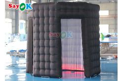 China Customized Inflatable Photo Booth Round Roofless Led Blow Up 360 Photo Booth supplier