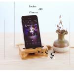 Carbonized bamboo phone stand with a Physical loudspeaker for iphoneX 8plus for samsung note8 S8 for sale