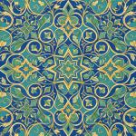 China Islamic Pattern Printed Carpet Tiles 50x50cm Custom Nylon Office Flooring for Commercial Interiors for sale
