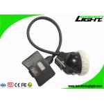Black LED Mining Light Safety Underground Cap Lamp 10000lux 5.2Ah Rechargeable for sale