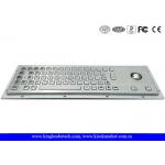 NEMA4 Ruggedized Trackball Panel Mount Keyboard With 64 Full Travel Keys