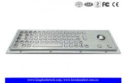 China NEMA4 Ruggedized Trackball Panel Mount Keyboard With 64 Full Travel Keys supplier