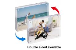 China Acrylic Magnetic Photo Frames 10*15*1.6cm Double Sided Tabletop Picture Frames supplier