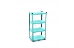 China Sharehouse 4 Shelf Light Duty Steel Shelf Rack Blue Storage Organizer supplier