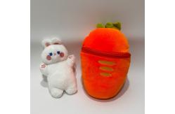 China Customizable Cute Stuffed Plush Toys With Zippers Carrots-shaped rabbits supplier