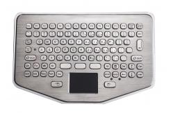 China Mini IP65 Explosion Proof Desk Top Industrial Metal Keyboard With Waterproof Touchpad supplier