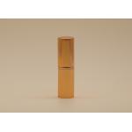 Textured Lip Balm Tubes , Shiny Gold Empty Aluminum Lipstick Tube for sale