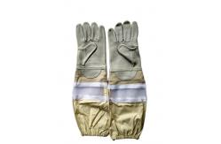 China #10white Cloth Sleeve +Half  Ventilated Gloves With  Thick Wrist Protector sheepskin glove supplier