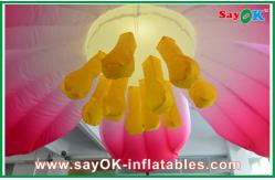 China 1.5m Pink Hanging Inflatable LED Flower Inflatable Lighting For Party supplier