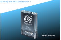 China optic crystal merit award/crystal book award/crystal book trophy/crystal award supplier
