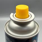 Lightweight aluminum gas canister valve for backpackers with instant-click fitting