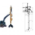 20M Telescopic Arm for Excavator Red Yellow for Digging House Foundation for sale
