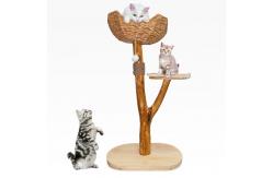 China Cat Tree Unique Design Natural Wood Cat Tower Easy Climbing Small  cat supplier