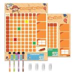 Removable Erasable Preschool Reward Chart With Marker Pen And Pen Clip for sale