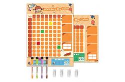 China Removable Erasable Preschool Reward Chart With Marker Pen And Pen Clip supplier