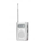 Silvery Pocket - Sized Portable AM FM Radio Compact Built In Speaker for sale