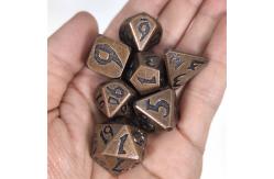 China Magic the Gather Metal Polished Custom Metal Polyhedral Dice Copper supplier
