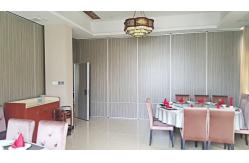 China Folding Movable Wooden Partition Walls For Conference Room Top Hanging System supplier
