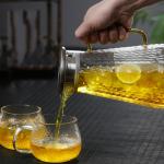 1400ml / 1700ml Glass Fridge Jug , Lightweight Tempered Glass Pitcher
