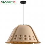 Handmade Polyester Fiber Acoustic Lampshade LED Pendant Light Shade for Interior Lighting for sale
