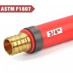 Multipurpose PEX Crimping Tool Copper Rings Skid Proof F1807 3/4 Inch 50pcs