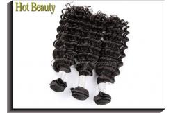 China Deep Wave Natural Black Virgin Peruvian Hair Extensions 10 - 30 supplier
