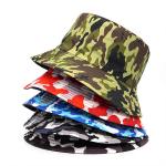 Fashion Women Men Camouflage Bucket Hat Outdoor Sport hat with full printing pattern for sale
