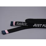 Customized 12mm 	Elastic Drawstring Cord Renewable Black Hollow With Silk Screen Drop Silicone Tip for sale
