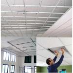 PVC Laminated Plasterboard Gypsum Ceiling Tile Plain Perforated 15mm Thickness