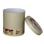 Eco-friendly Round Paper Cans Packaging with Custom Logo  for Clothes , Doll ,  Gift , Toys for sale