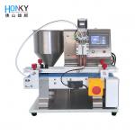 Desktop Conveyor Type Cream Paste Bottle Filling Machine With Q-R Pistom Pump For Small Batch Bottle Filling for sale