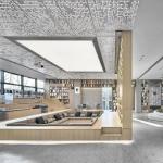 OEM Suspend Metal Ceiling Design Polyester Powder Coating With LED Light