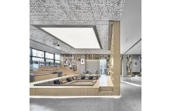 China OEM Suspend Metal Ceiling Design Polyester Powder Coating With LED Light supplier