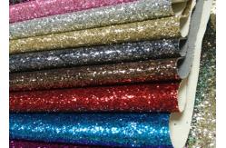 China Pu Leather Vinyl Fabric Glitter Effect Wallpaper Grade 3 With 3D Chunky Glitter supplier