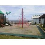 Outdoor Playground Climbing Net 4mx4m Pyramid Rope UV Resistant For Kids for sale