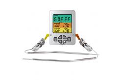 China High Dual Temp BBQ Meat Thermometer Multi Probe 304 Stainless Steel LCD supplier