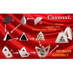 Pyramid Shape Macaron Stand Paper Pyramid Macaron Display Shelf Hold 18 Pcs