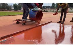China Spray Coat System Athletic Track elastic Synthetic Plastic Rubber Track supplier