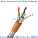 CAT7 SFTP 23AWG Double Shielded Network Cable Oxygen Free Foamed PE for sale