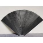 Black Polyester Retractable Pleated Fly Screen / Pleated Mosquito Net For Door for sale