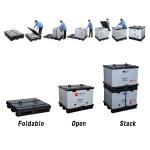 Collapsible Plastic Container Pallet Stackable heavy duty Moving Box for sale